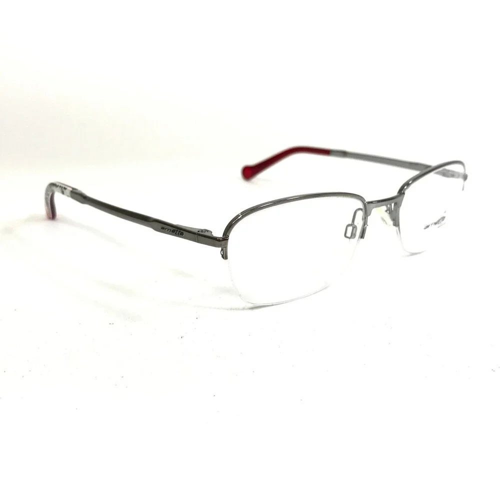 Arnette Eyeglasses Frames MOD.6084 502 Silver Half Rim Square 52-18-135